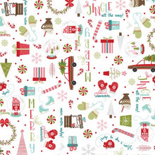 Load image into Gallery viewer, Kimberbell - Cup of Cheer - Christmas Graffiti White - 1/2 YARD CUT
