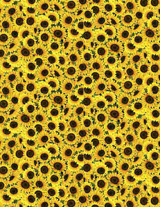Timeless Treasures - Small Sunflowers - 1/2 YARD CUT