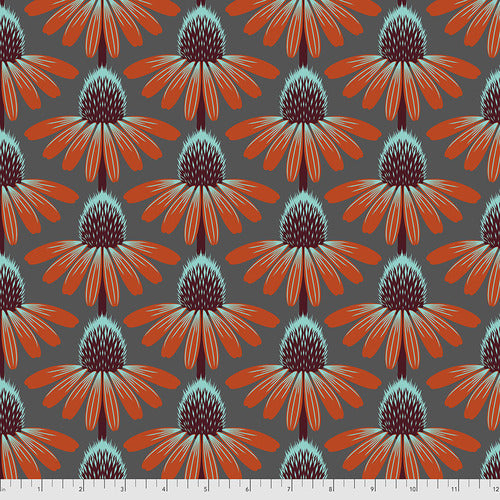 Freespirit - Echinacea - Berry - 1/2 YARD CUT