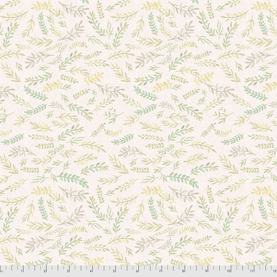 Freespirit - Farm Friends - Ivory Branches - 1/2 YARD CUT