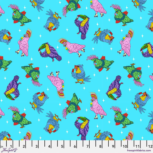 Freespirit - Summer Birds - Sky Birds - 1/2 YARD CUT