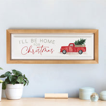 Load image into Gallery viewer, I&#39;ll Be Home for Christmas Red Truck Wall Decor
