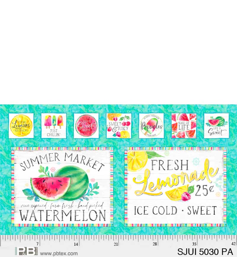 P&B Textiles - Sweet & Juicy - 23" Fruity Panel – Dreaming Of The Sea ...