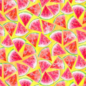 P&B Textiles - Sweet & Juicy - Tossed Watermelon Slices - 1/2 YARD CUT