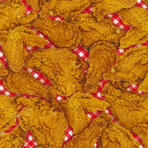 Robert Kaufman - Feast Mode - Fried Chicken - 1/2 YARD CUT