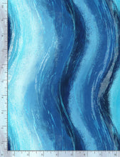 Load image into Gallery viewer, Timeless Treasures - Beach Dreams - Wavy Abstract Stripe - 1/2 YARD CUT
