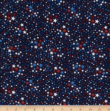 Load image into Gallery viewer, Timeless Treasures - Tiny Patriotic Stars - Navy - 1/2 YARD CUT
