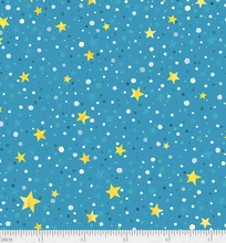 Load image into Gallery viewer, P&amp;B Textiles - Winter Lights - Star Dot Teal - 1/2 YARD CUT
