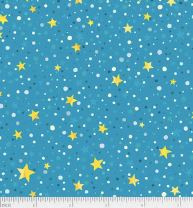 P&B Textiles - Winter Lights - Star Dot Teal - 1/2 YARD CUT