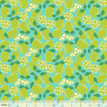 Load image into Gallery viewer, Blend Fabrics - Pucker Up - Blue Limes - 1/2 YARD CUT - Dreaming of the Sea Fabrics
