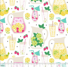 Load image into Gallery viewer, Blend Fabrics - Pucker Up - White Pitchers - 1/2 YARD CUT - Dreaming of the Sea Fabrics
