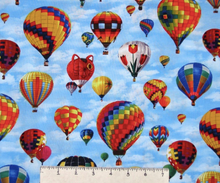 Load image into Gallery viewer, Elizabeth&#39;s Studio - In Motion - Hot Air Balloons  - 1/2 YARD CUT
