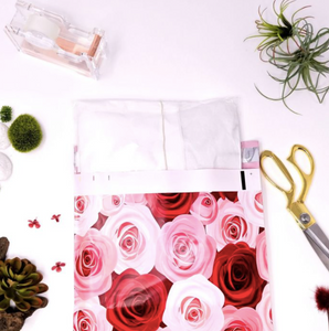 Rose Floral Polymailers 10”x13” Qty 100