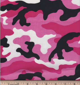 Quilting Treasures - Pink and Black Camouflage - 1/2 YARD CUT