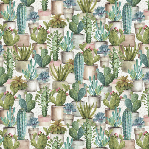 David Textiles - Cactus Garden - 1/2 YARD CUT - Dreaming of the Sea Fabrics
