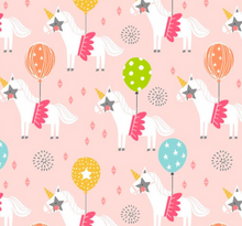 Load image into Gallery viewer, End of Bolt - Calliope - Unicorns Pink - BY THE HALF YARD - Dreaming of the Sea Fabrics
