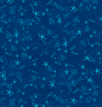 Load image into Gallery viewer, blooming ocean blue starfish fabric
