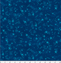 Load image into Gallery viewer, blooming ocean blue starfish fabric
