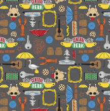 Load image into Gallery viewer, friends central perk foosball umbrella fabric
