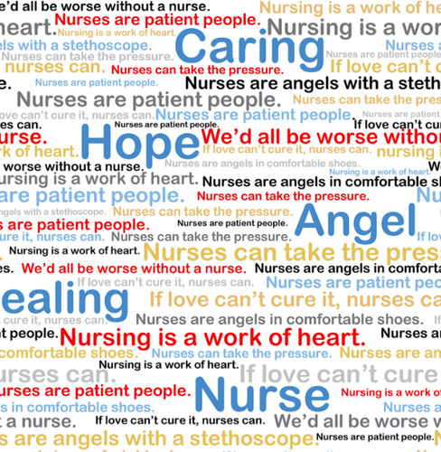 calling all nurses angels healing work of heart fabric