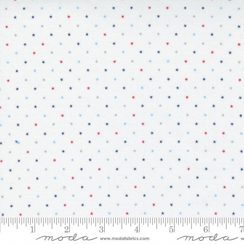 Moda Fabrics - Twinkle Metallic Patriotic - 1/2 YARD CUT