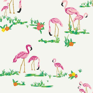 Art Gallery Fabrics - Flamingo Field - Pearl - 1/2 YARD CUT - Dreaming of the Sea Fabrics