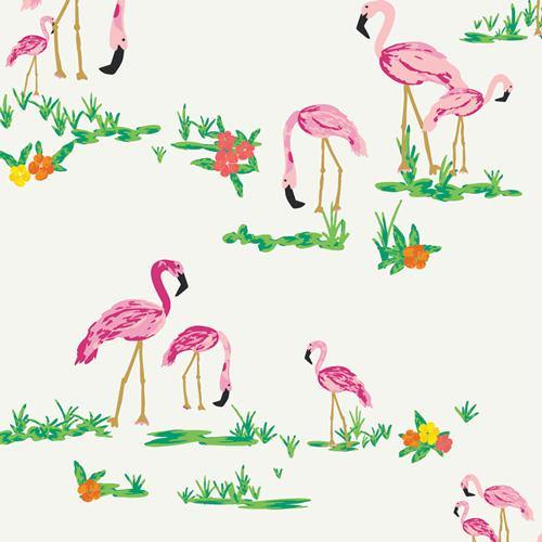 Art Gallery Fabrics - Flamingo Field - Pearl - 1/2 YARD CUT - Dreaming of the Sea Fabrics