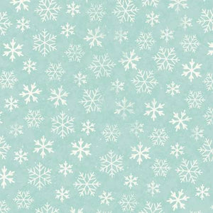 Clothworks - Turquoise Snowflakes - 1/2 YARD CUT