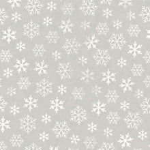 Load image into Gallery viewer, Clothworks - Taupe Snowflakes - 1/2 YARD CUT
