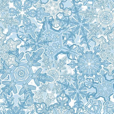 Clothworks - Scandinavian Winter - Crystalline Denim - 1/2 YARD CUT