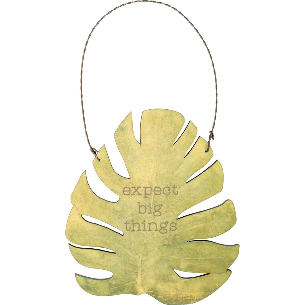 Expect Big Things Monstera Hanging Decor