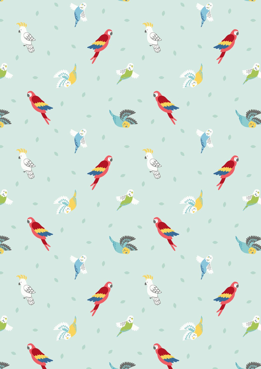 End of Bolt- Birds - Light Peppermint - 1 yd 4”