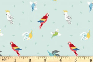 End of Bolt- Birds - Light Peppermint - 1 yd 4”