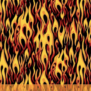 flames fire fabric