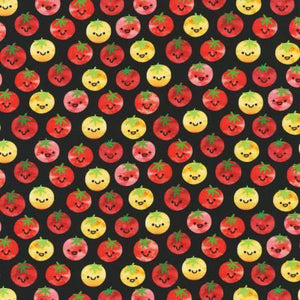 Robert Kaufman - Chili Smiles - Tomato Black - 1/2 YARD CUT - Dreaming of the Sea Fabrics