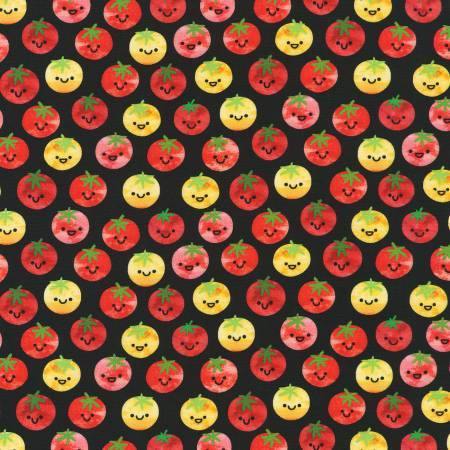 Robert Kaufman - Chili Smiles - Tomato Black - 1/2 YARD CUT - Dreaming of the Sea Fabrics