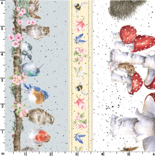 Maywood Studio - Bramble Patch - Toadstool Border - 1/2 YARD CUT ...