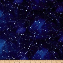 Load image into Gallery viewer, Elizabeth&#39;s Studio - In Space - Constellations Royal - 1/2 YARD CUT - Dreaming of the Sea Fabrics
