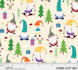 P&B Textiles - Christmas Miniatures II - Gnomes - 1/2 YARD CUT
