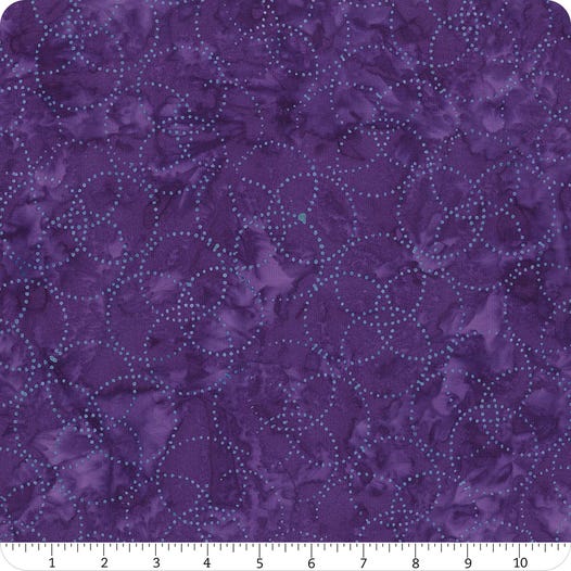 Moda Fabrics - Confection Batiks - Circles Currant - 1/2 YARD CUT