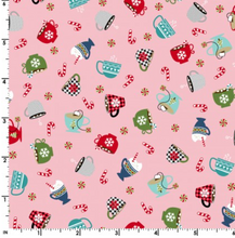 Load image into Gallery viewer, Kimberbell - Cup of Cheer - Cozy Cups Pink - 1/2 YARD CUT
