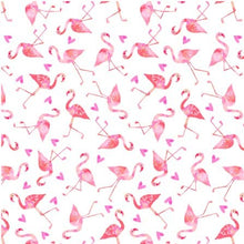 Load image into Gallery viewer, Michael Miller - Let&#39;s Flamingle - White - 1/2 YARD CUT
