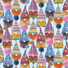 Load image into Gallery viewer, Michael Miller - Love You Gnome-Atter What - Set Gnomes Blue - 1/2 YARD CUT
