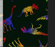 Load image into Gallery viewer, Timeless Treasures - Rainbow Dinosaur Fossils - 1/2 YARD CUT
