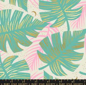 Ruby Star Society - Florida - Shade Palms - Water - 1/2 YARD CUT - Dreaming of the Sea Fabrics