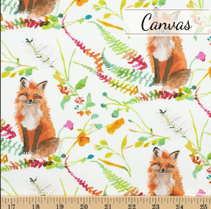 Windham - CANVAS - White Foxes - 1/2 YARD CUT