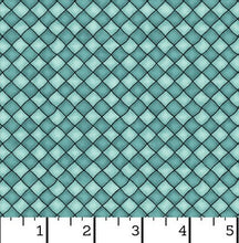 Load image into Gallery viewer, Maywood Studio - Happiness is Homemade - Checkers Turquoise - 1/2 YARD CUT
