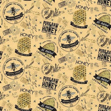 Load image into Gallery viewer, Riley Blake - Bees Life - Honey - 1/2 YARD CUT
