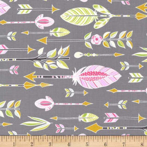 Michael Miller - Go Your Own Way - Gray - 1/2 YARD CUT - Dreaming of the Sea Fabrics