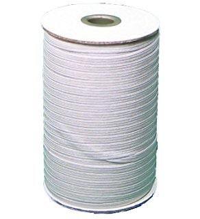 1/4” white braided elastic 200  yard roll - Dreaming of the Sea Fabrics